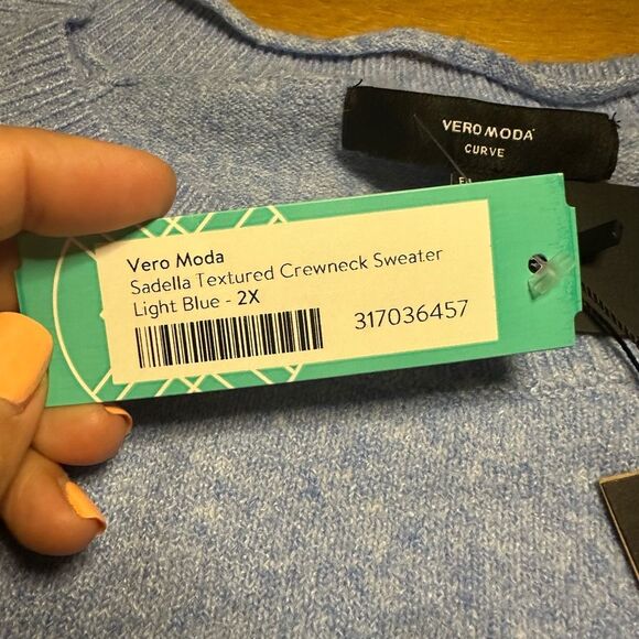 NWT Vero Moda sadilla crewneck sweater plus size 2x - Picture 4 of 9